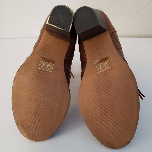 Brown Fringed Ankle Boots Women’s Size 10 - Picture 5 of 9